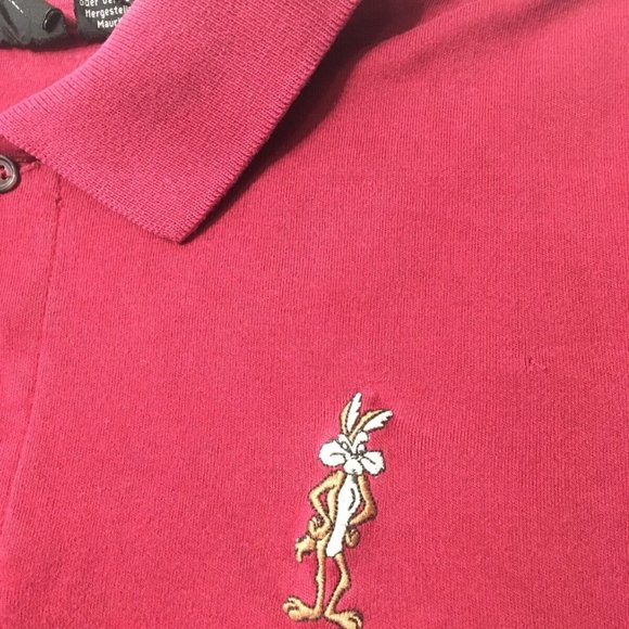 Vintage Looney Tunes Shirt Warners Bros Polo Bugs Bunny Golf Shirt Size XL - Picture 3 of 10